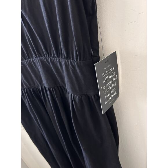 NWT Pomander Place Tuckernuck Black Button Top Flare Bottom Dress Pockets | S - Picture 3 of 5